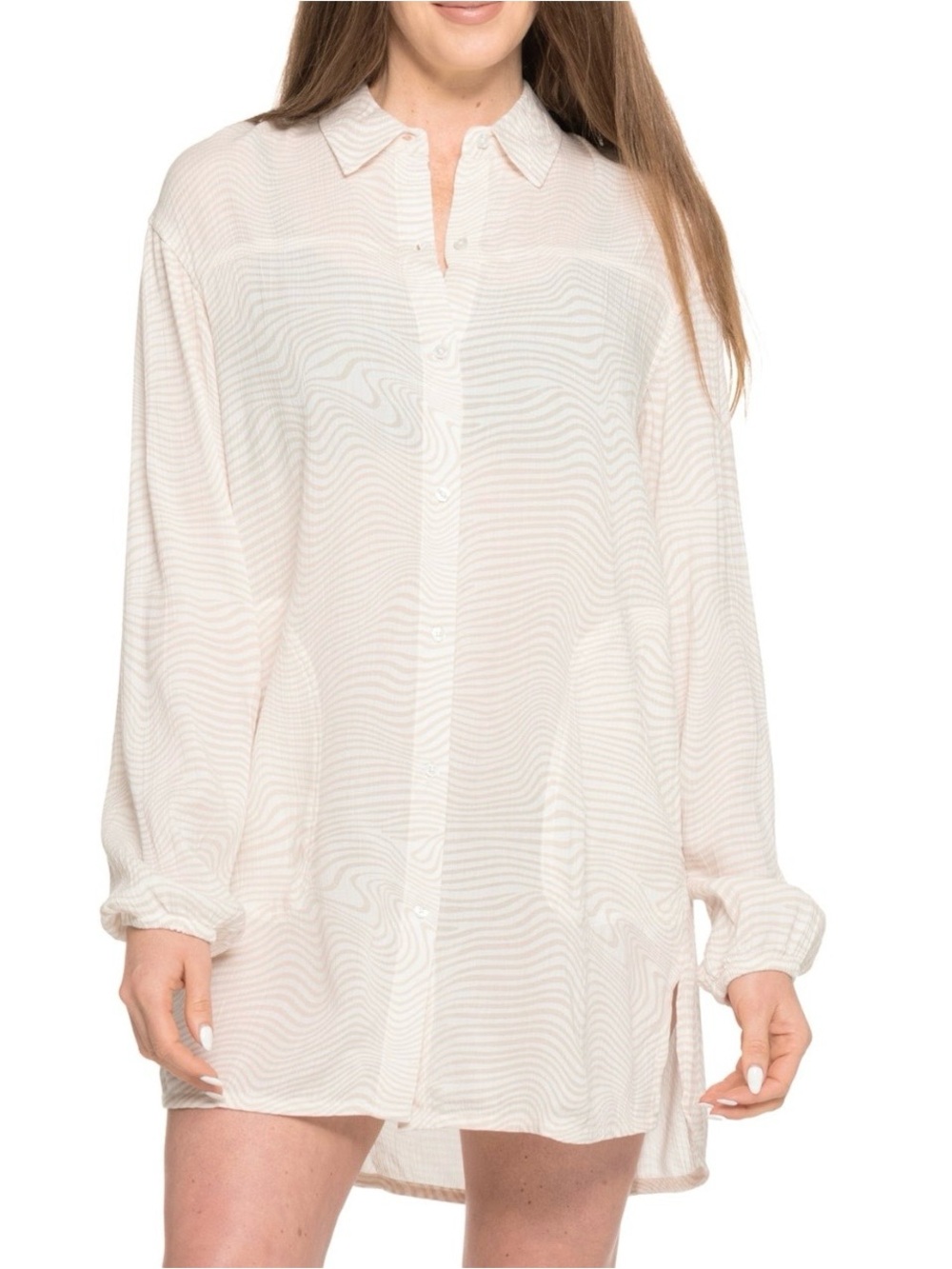 prAna Fernie Women’s Lightweight Swim Cover-Up Button-Up Shirt Dress NWT size XS